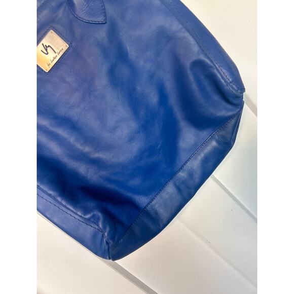Velez Artisan Women's Leather Shoulder Tote Bag Travel Casual Everyday Blue - Picture 3 of 15